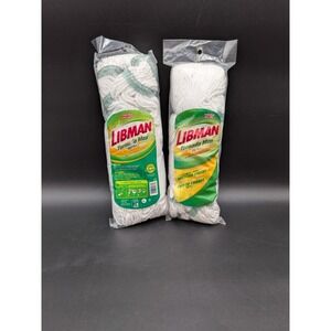 Libman Tornado Twist Mop Head Refill #0231 Cotton Heavy-Duty SEALED Lot of 2